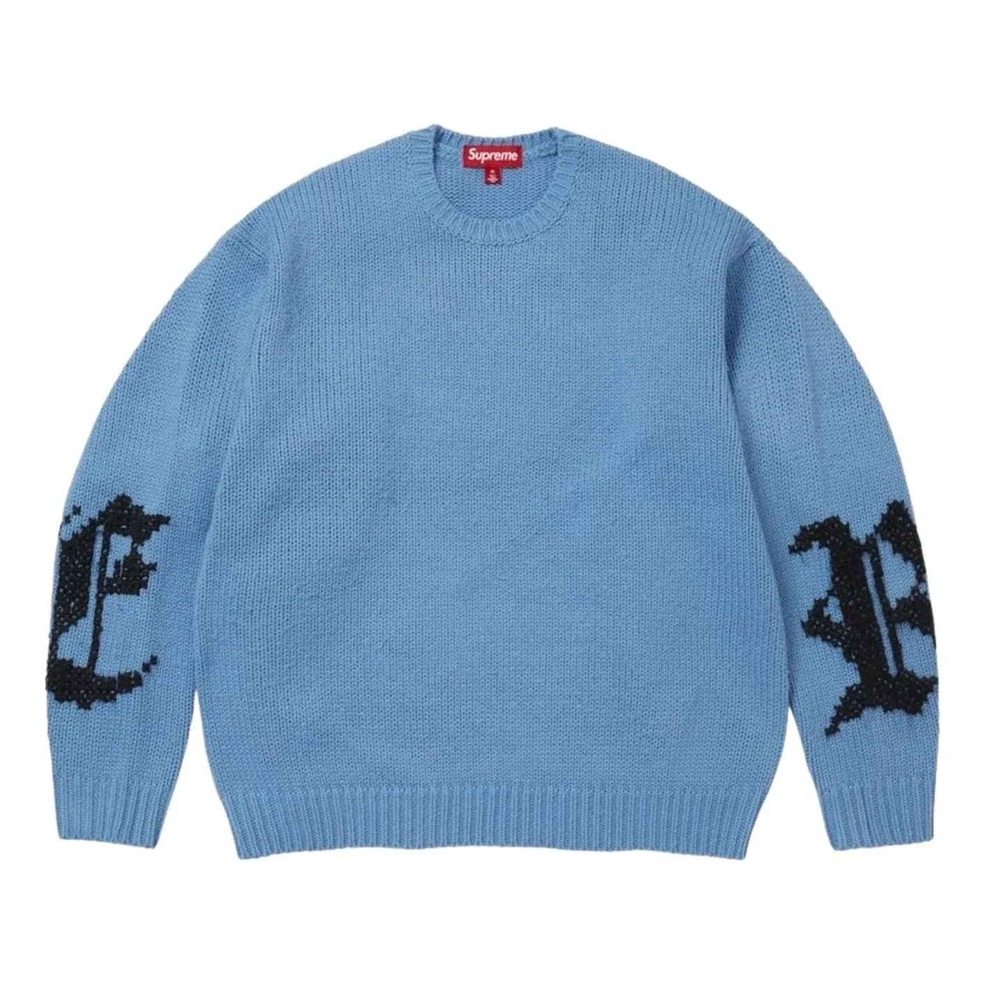 Мужской свитер FW26 Cross Stitch Logo Sweater 'Blue' Supreme, синий — фото 2