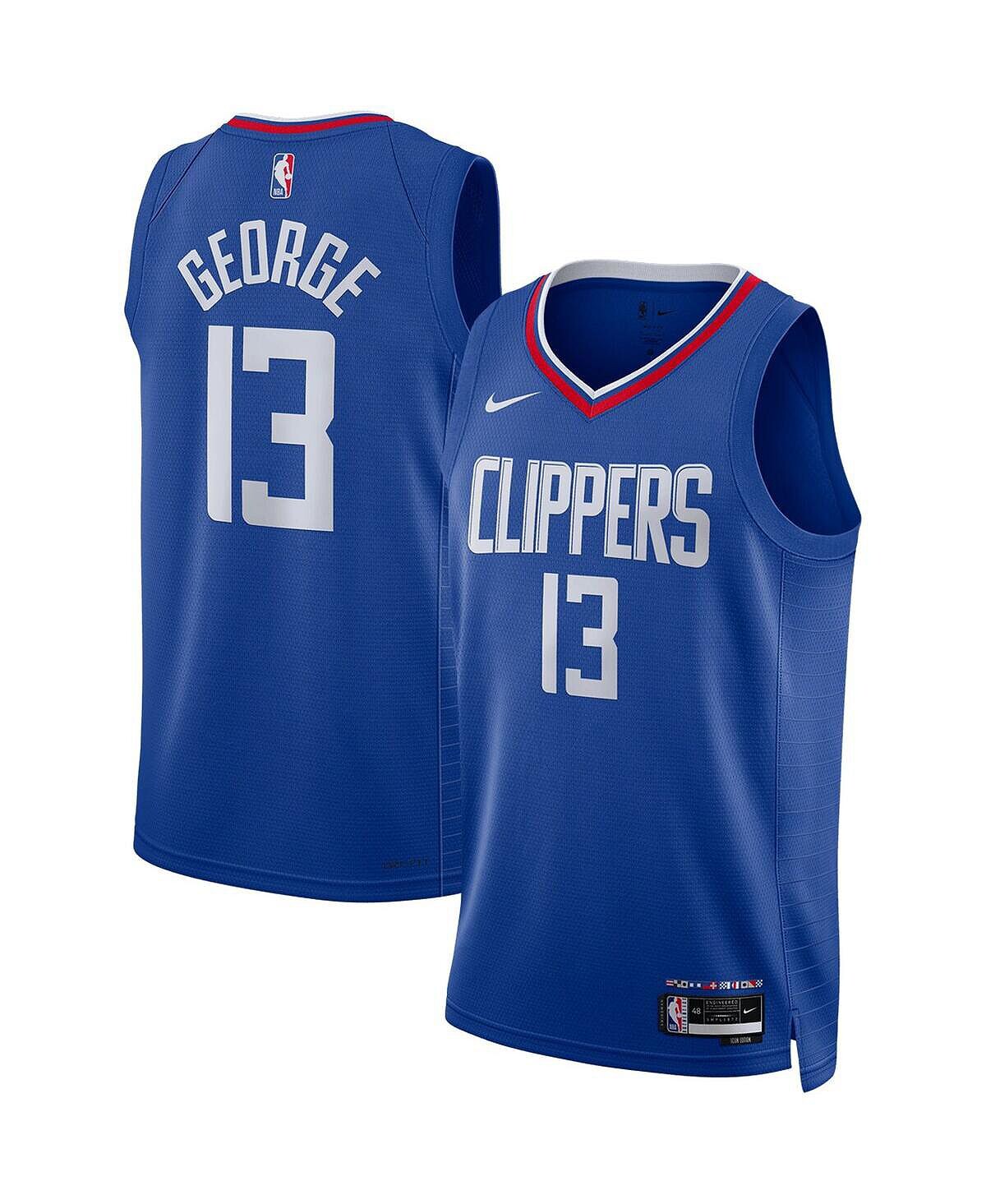 

Джерси унисекс paul george royal la clippers 2022/23 swingman — icon edition Nike