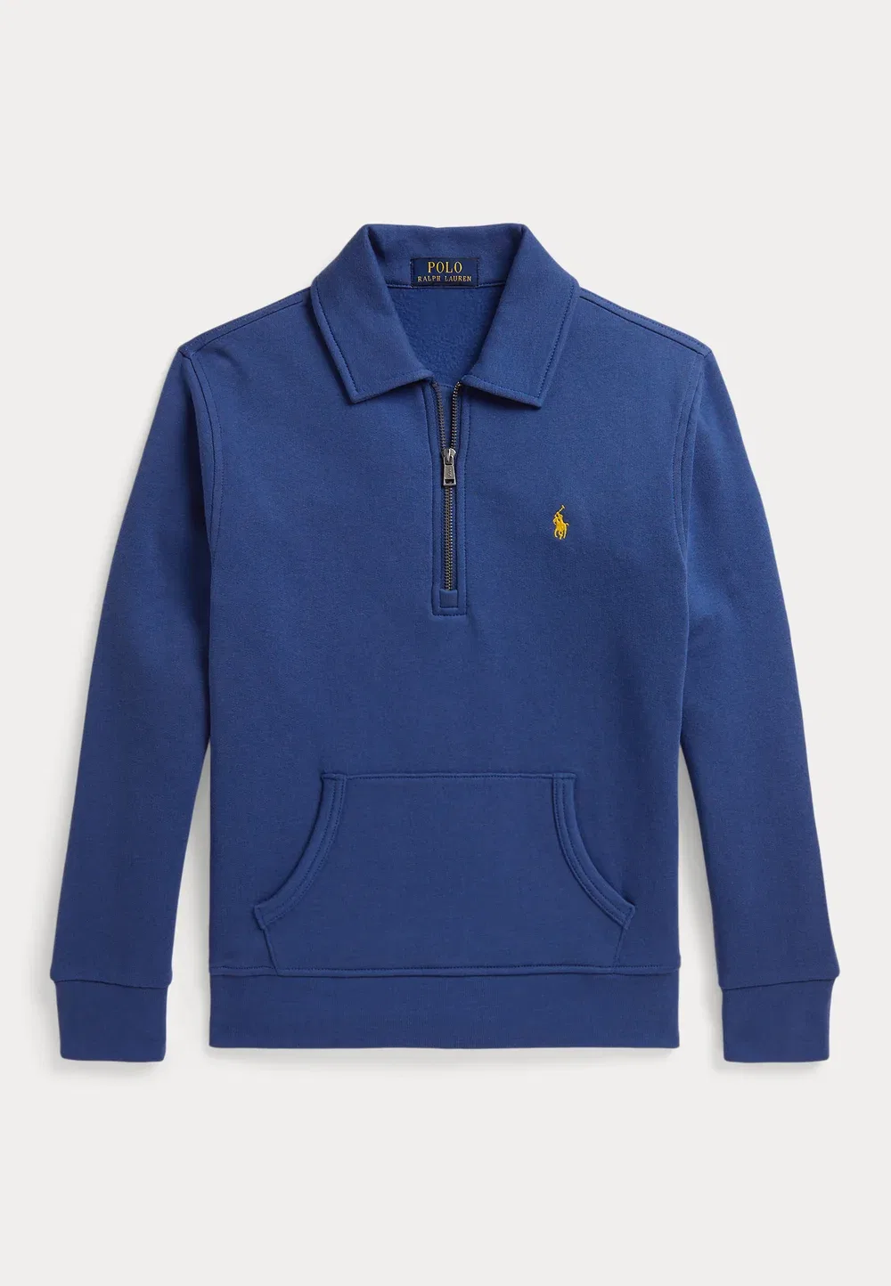 Толстовка с флисовым воротником, размер 7-14 лет Polo Ralph Lauren, Dusty Azure
