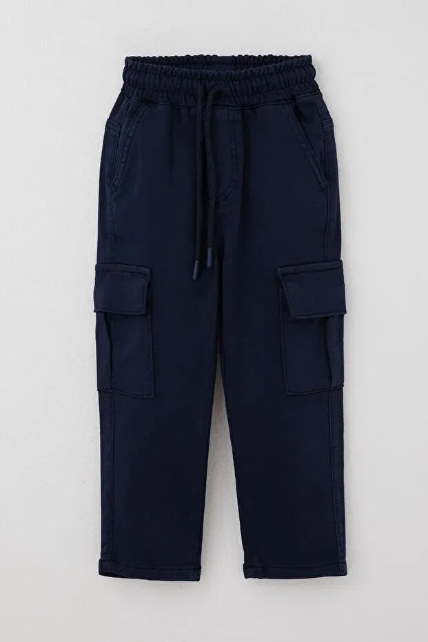 Детские брюки для девочек с карго-карманами, Breeze, Navy Blue — фото 4