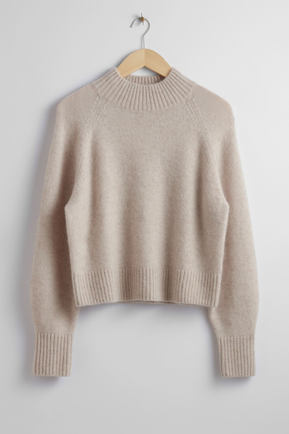 

Свитер & Other Stories Wool With Stand-up Collar, бежевый