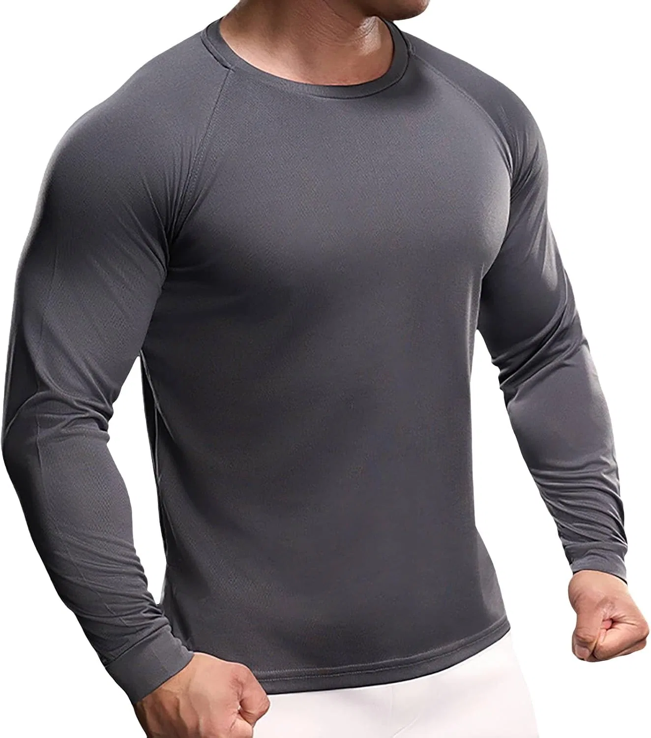 Мужская компрессионная футболка с длинным рукавом, Dark Gray