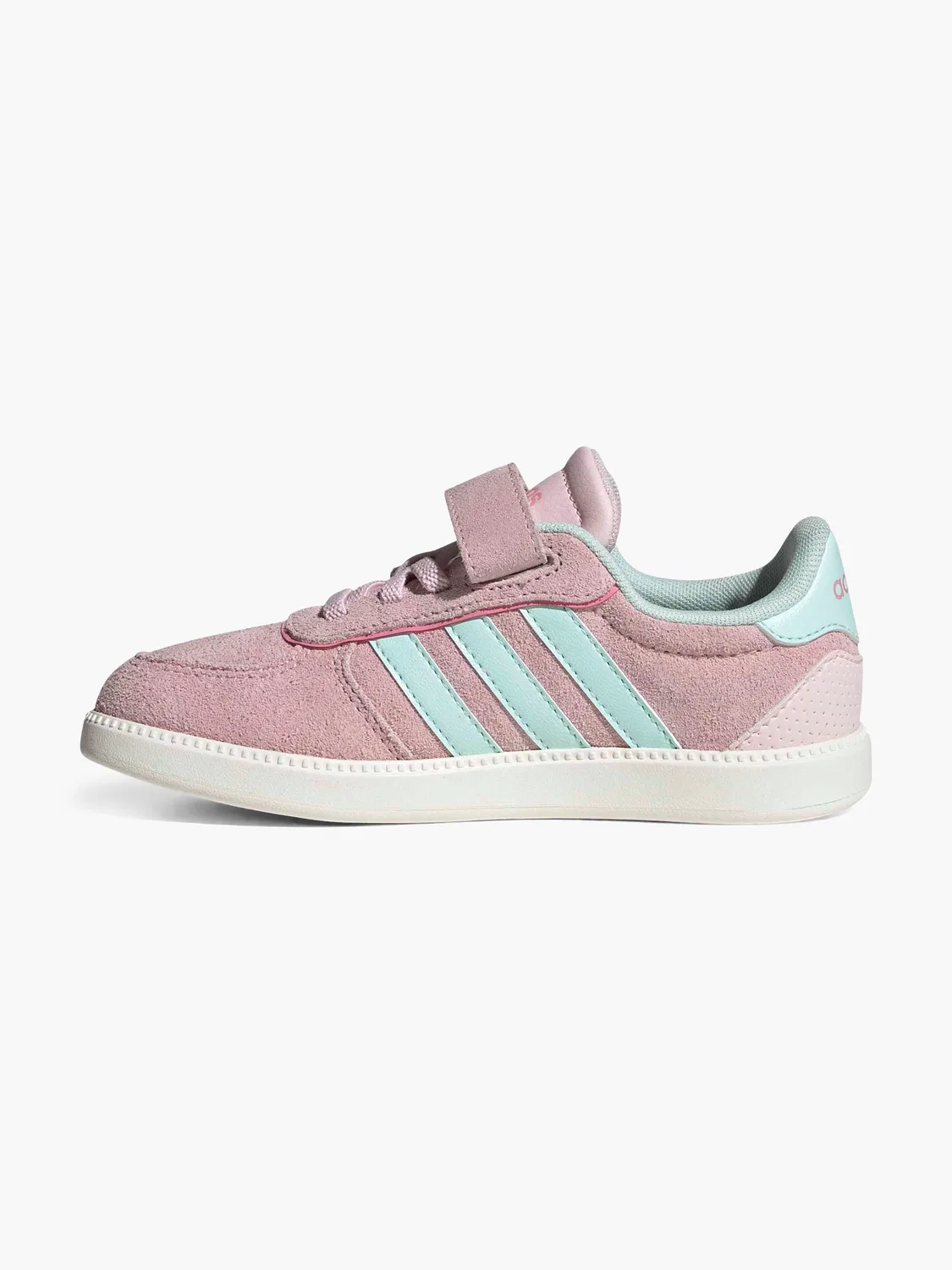 Детские кроссовки со шнуровкой и липучкой Adidas BREAKNET SLEEK EL C, розовый — фото 3