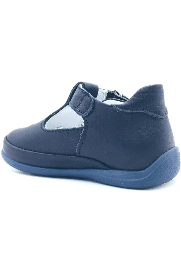 Детские туфли для мальчиков с коротким каблуком Fasülye model men's first step shoes navy blue Nubebe, Navy Blue — фото 3