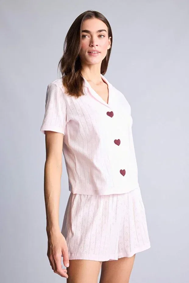 Детский комплект пижам для девочек хлопковый 100% Cotton 2-Piece Pajama Set Defacto, Pink-Pn648 — фото 3