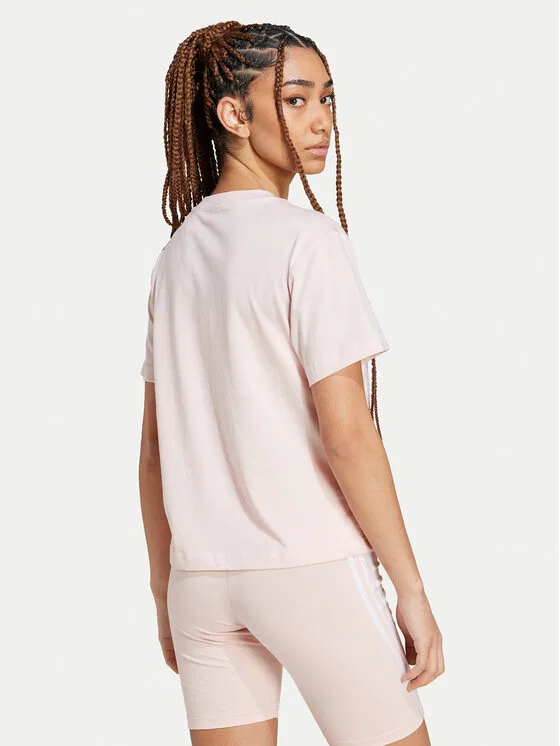 Футболка slim fit Essentials Small Logo Adidas, розовый — фото 2