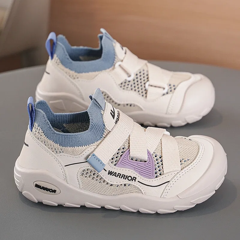 Детские кеды с защитой от истирания, Synthetic Leather, Textile Abrasion Resistant, Lightweight Cushioning, Slip Resistant, Anti Kick Low top, WARRIOR — фото 3