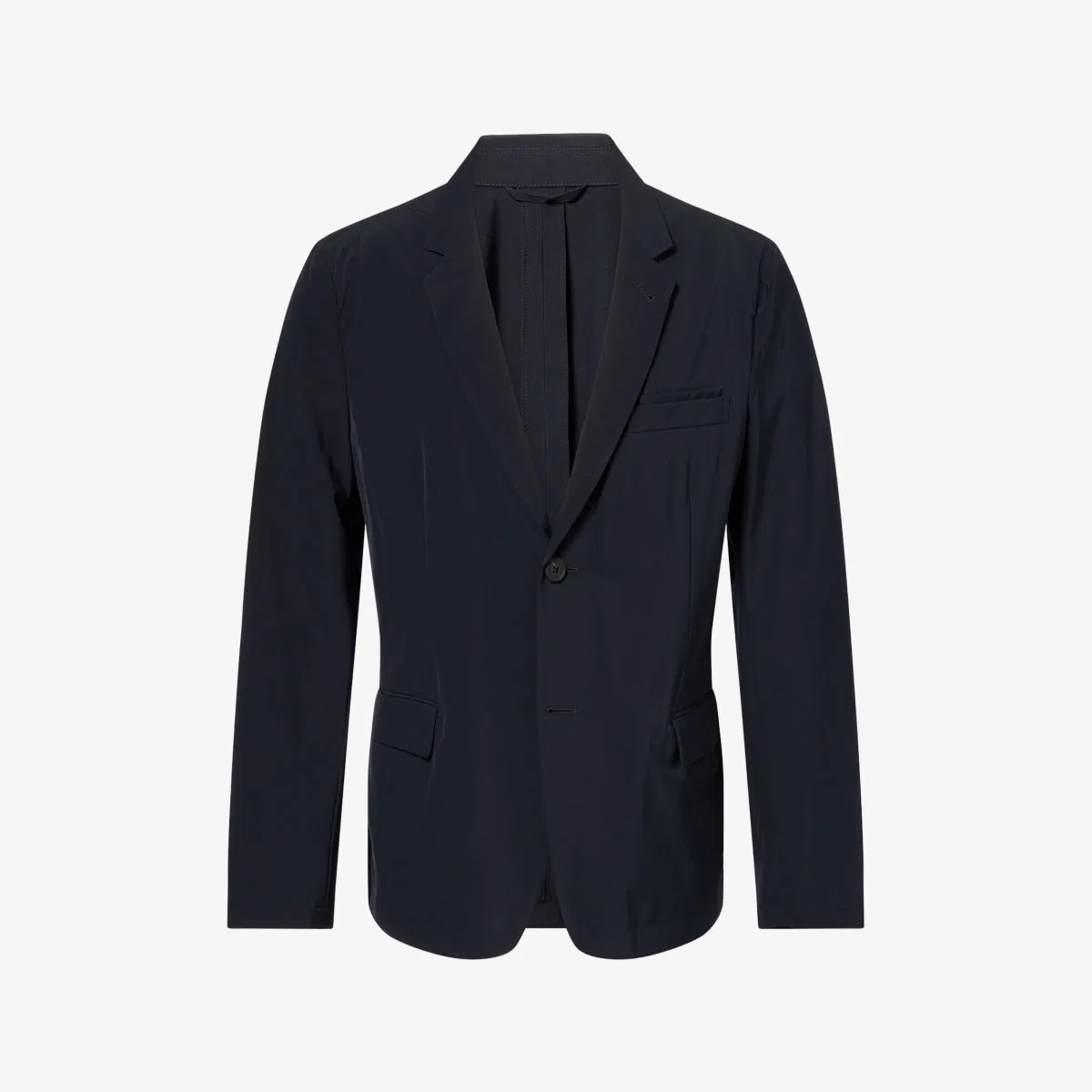 Однобортный дорожный блейзер из эластичной ткани Emporio Armani