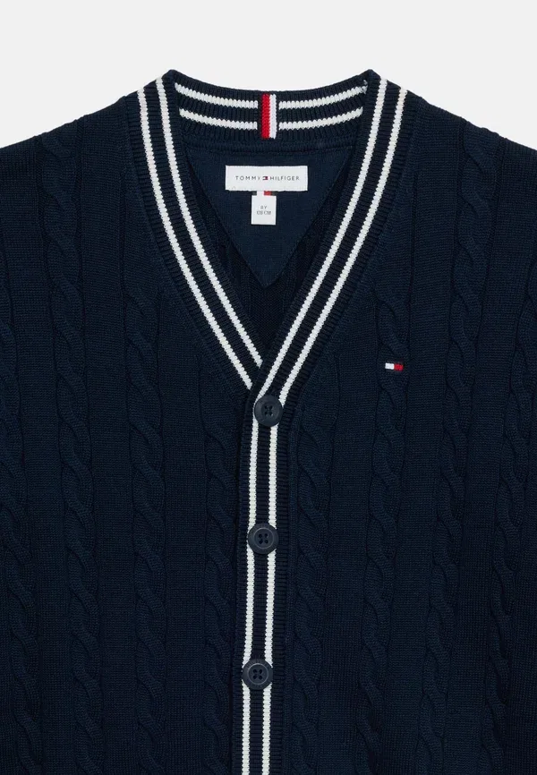 Кардиган вязаный Cable Knit Tommy Hilfiger Dark Night темно-синий — фото 4