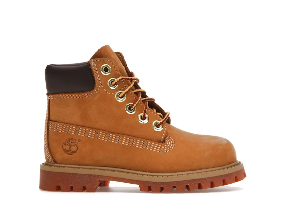 Детские ботинки с водонепроницаемой отделкой Timberland 6" Premium Boot, Wheat/Tan