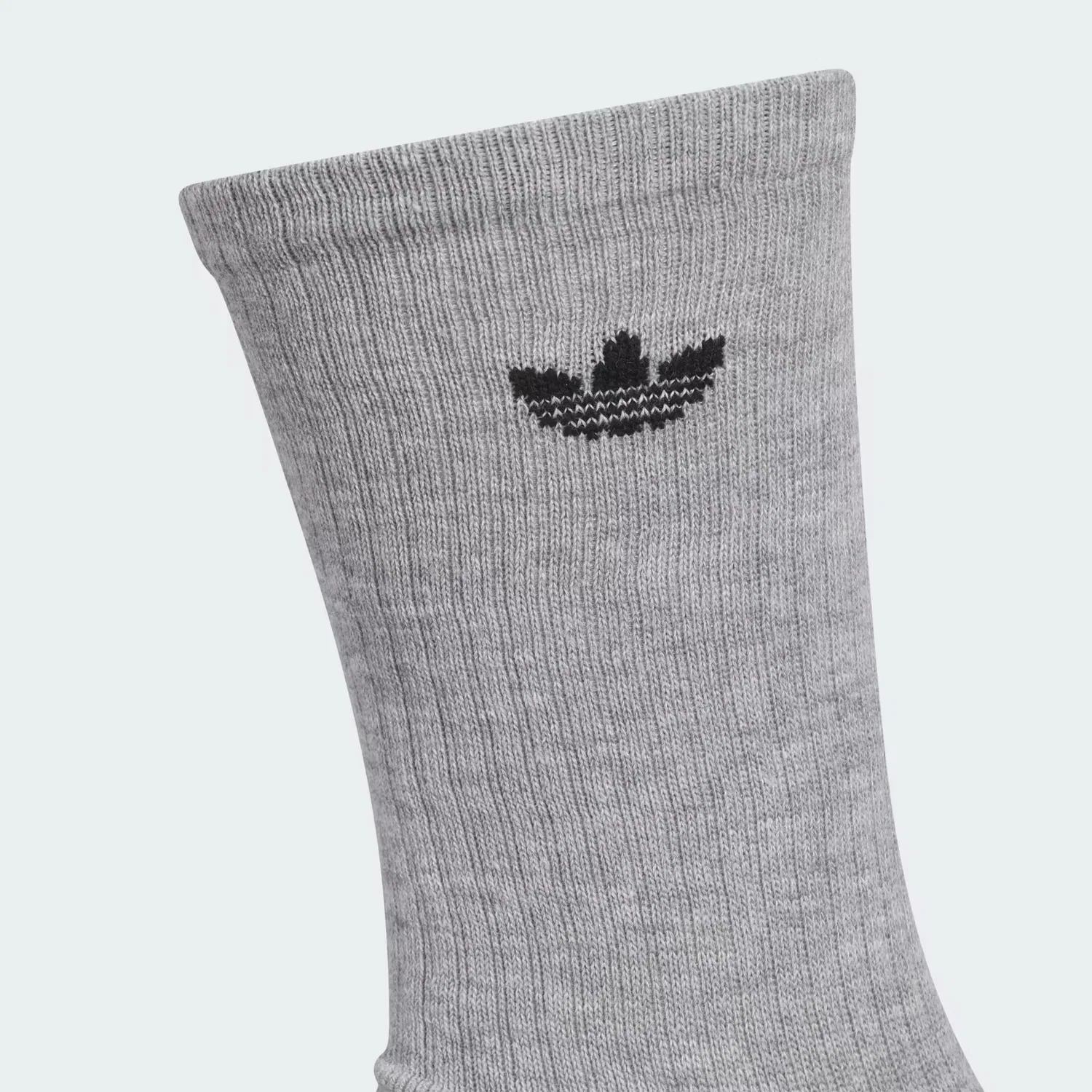 Носки с влагоотводящими свойствами, набор из 6 пар trefoil 2.0 Adidas Originals, серый меланж/черный/белый — фото 2
