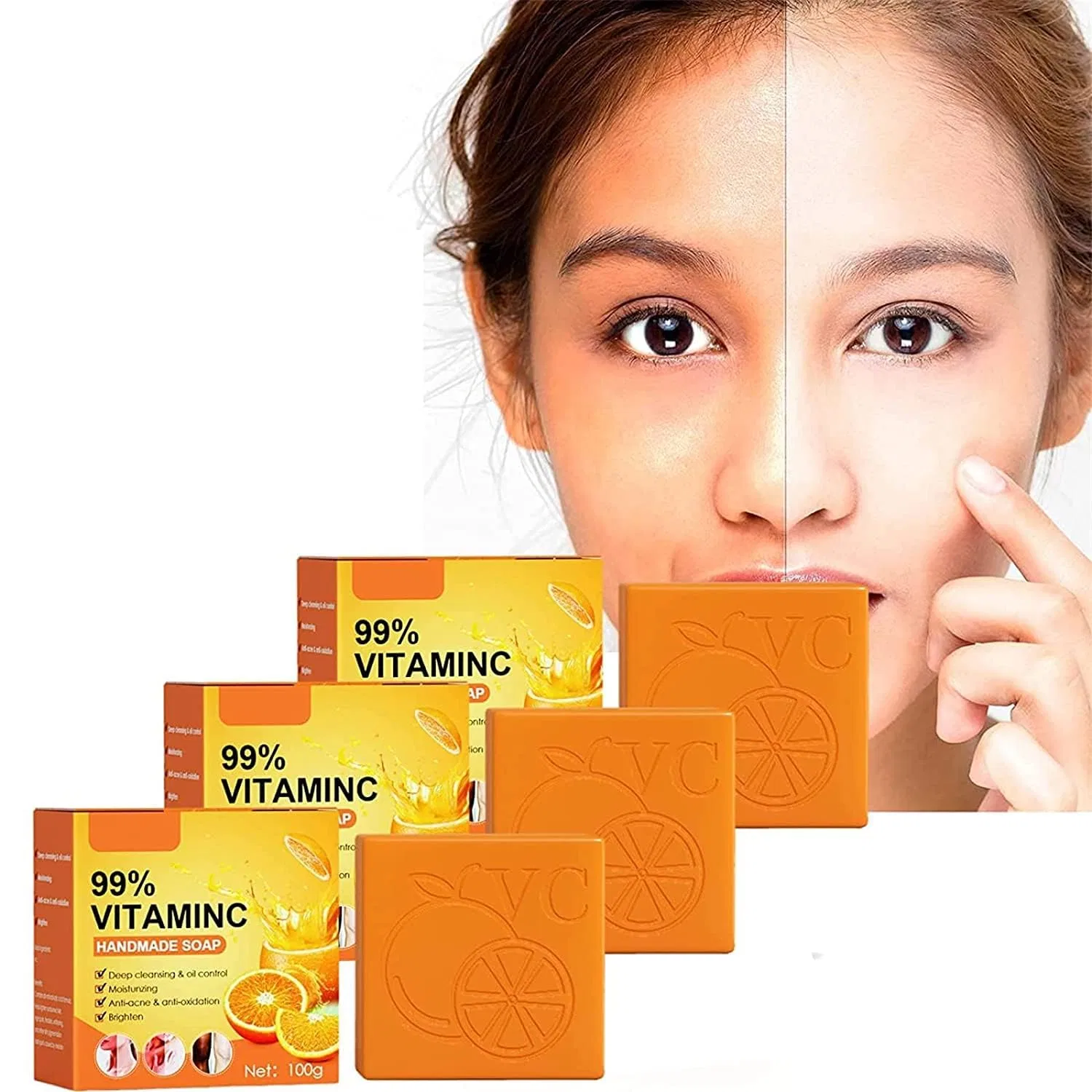 Мыло ручной работы Vitamin C, Lovelycat, 3 шт, 1 г, 3PC
