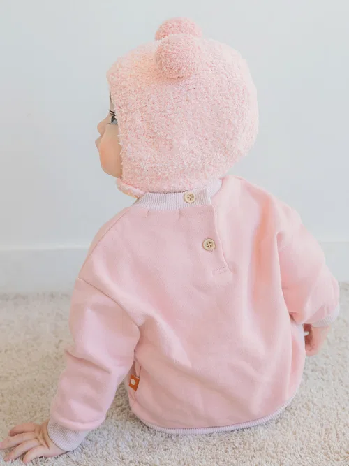 Детский свитшот для девочек хлопковый D20103 Mate BABYBLEE, Pink — фото 2