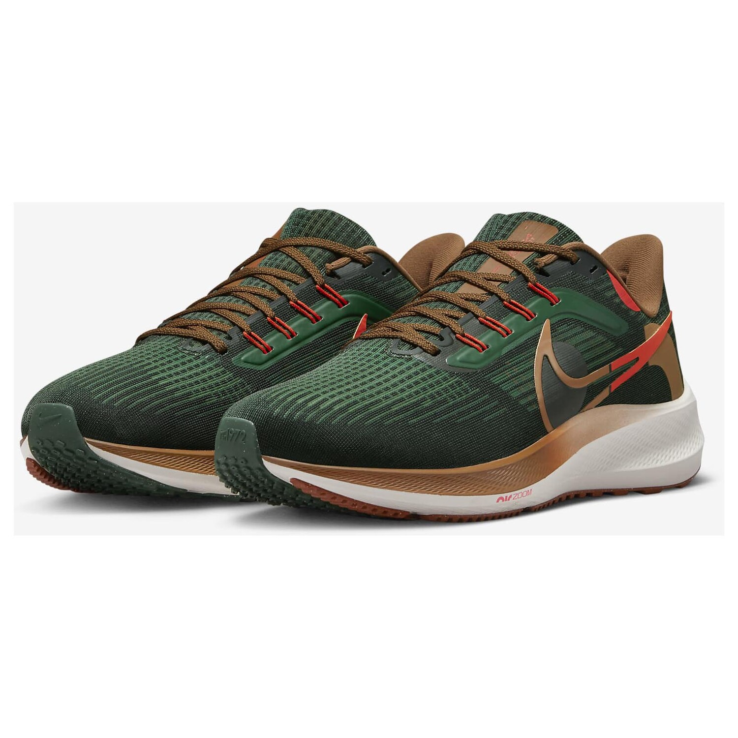Кроссовки Nike Air Zoom Pegasus 39 A.I.R. Hola Lou, темно-зеленый/коричневый — фото 3