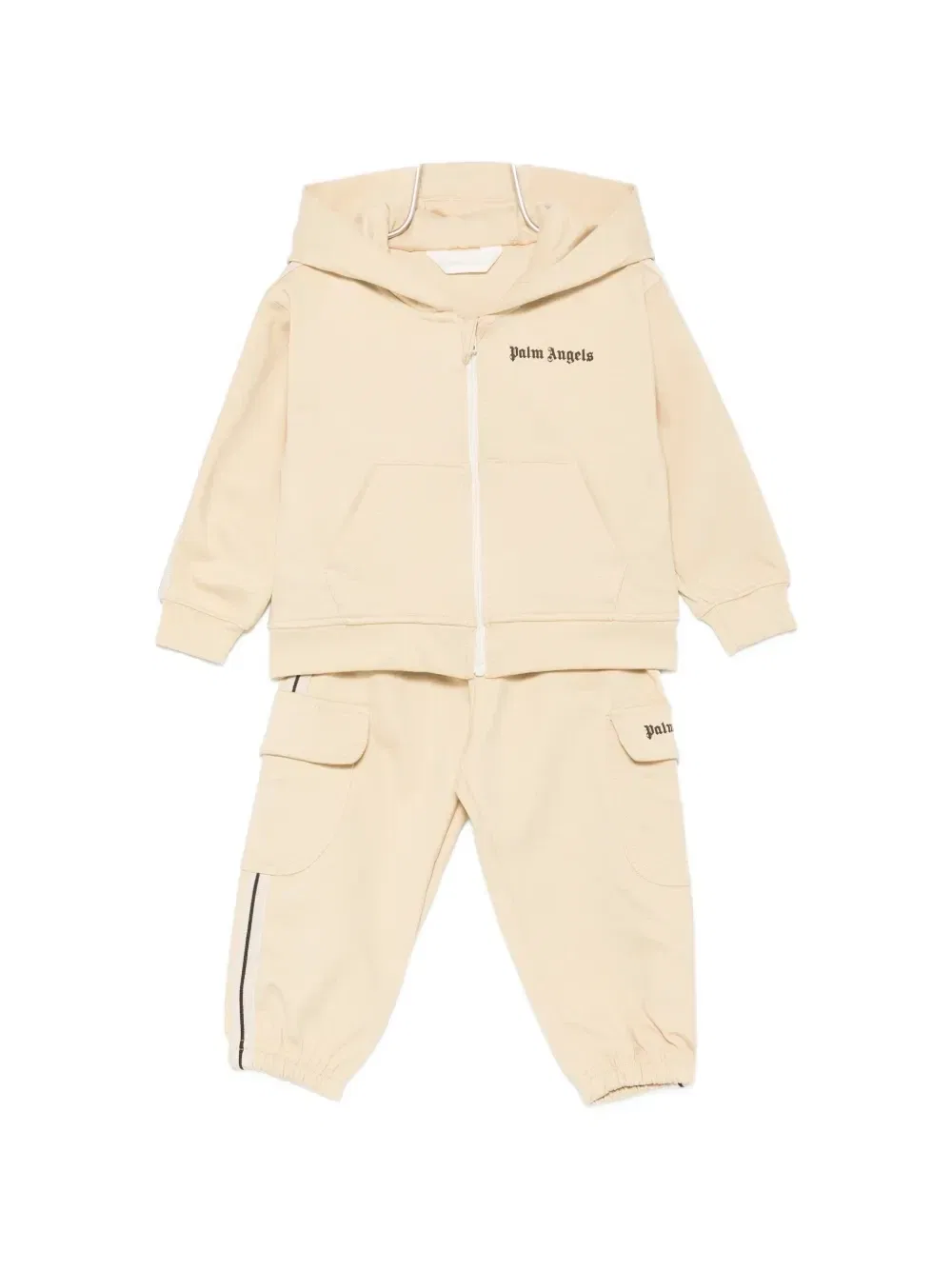 Спортивный костюм карго с логотипом Palm Angels Kids, бежевый