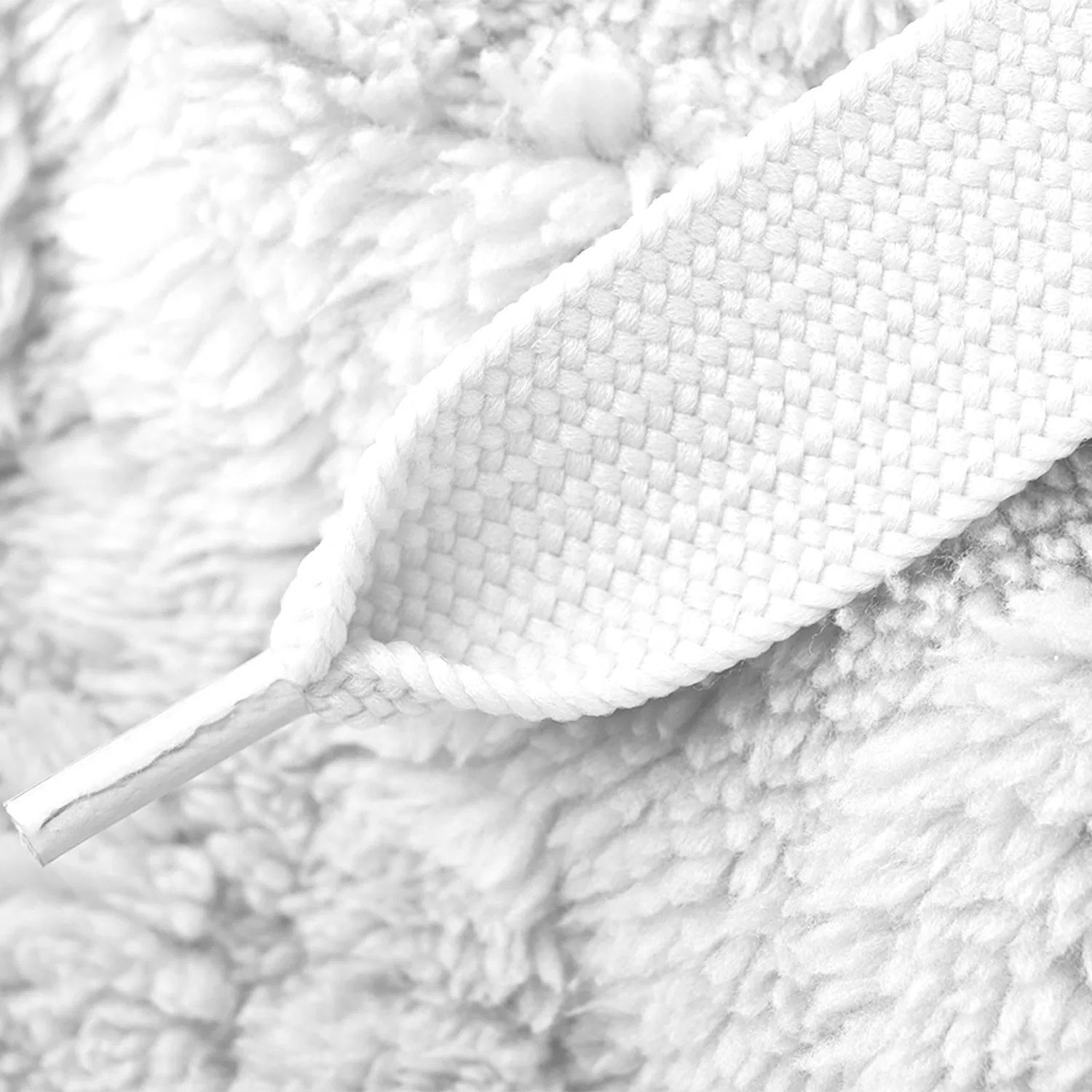 Женское пальто с капюшоном из флиса, длинным рукавом, модель Soft Pullover, 02 Bianco — фото 4