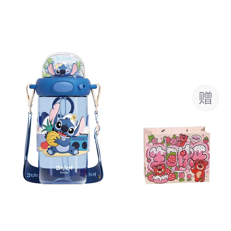 Детская кружка с трубочкой 650 мл Disney Sparkle Space Cup, Mickey Mouse+Teddy Bear Plush+Stitch Shopping Bag, Disney, Multicolor — фото 4