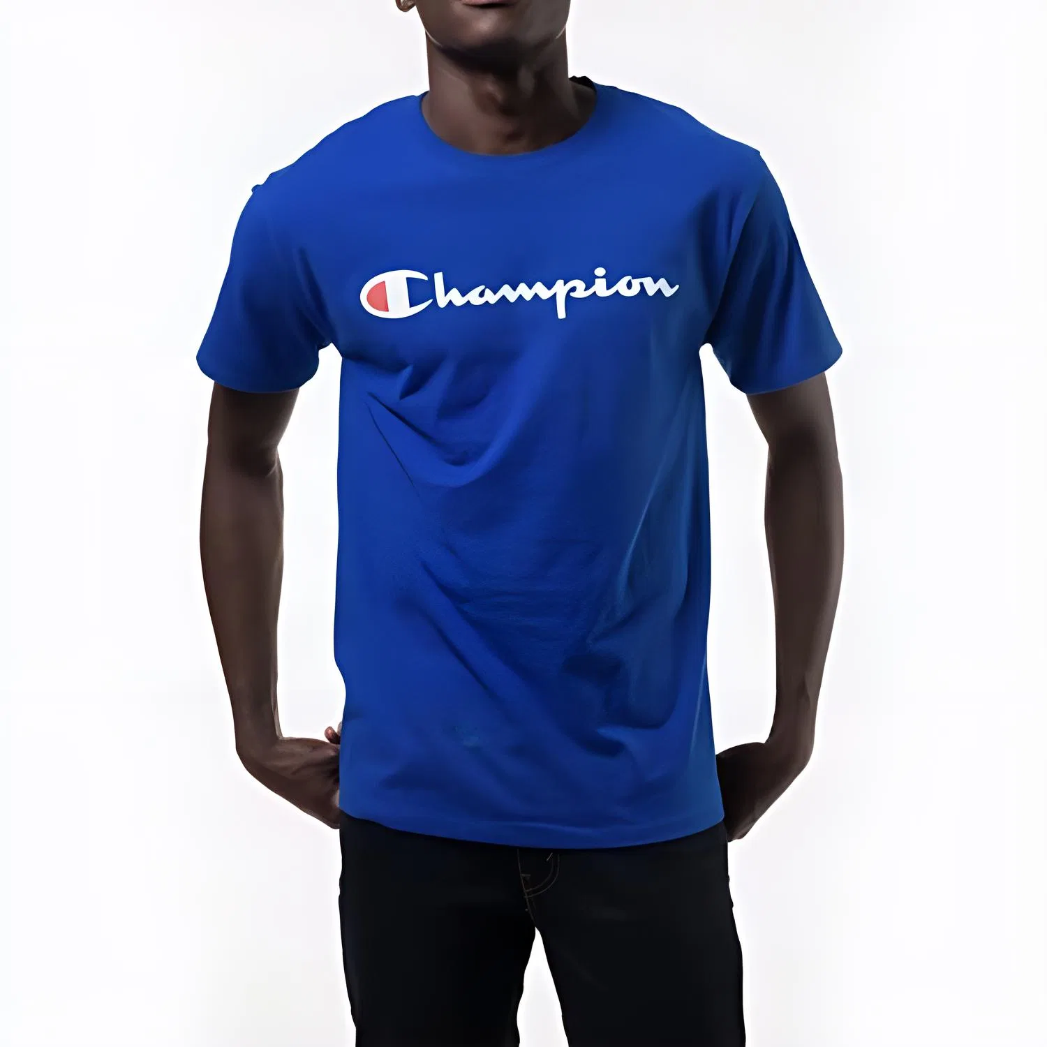 Детский спортивный комплект в ретро-стиле Champion, Royal Blue+Black — фото 3