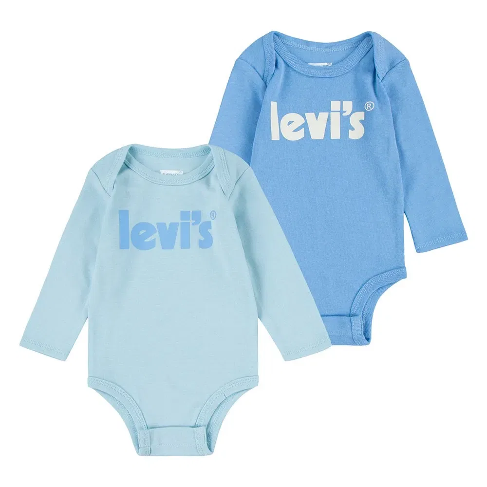 Футболка с длинным рукавом Levi's Poster Logo, комплект 2 шт., Levi's, синий