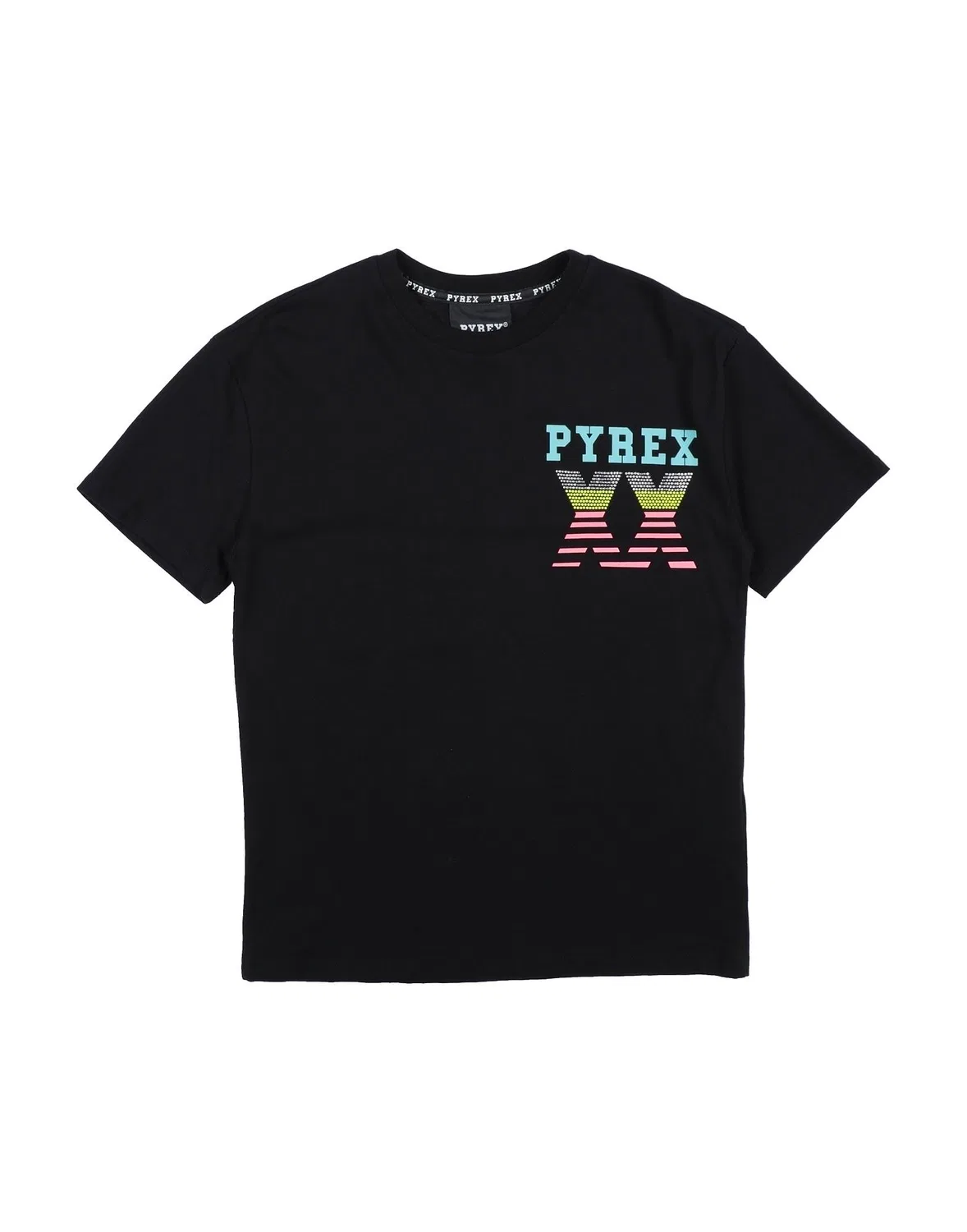 Детская футболка для девочек с принтом Pyrex, черный