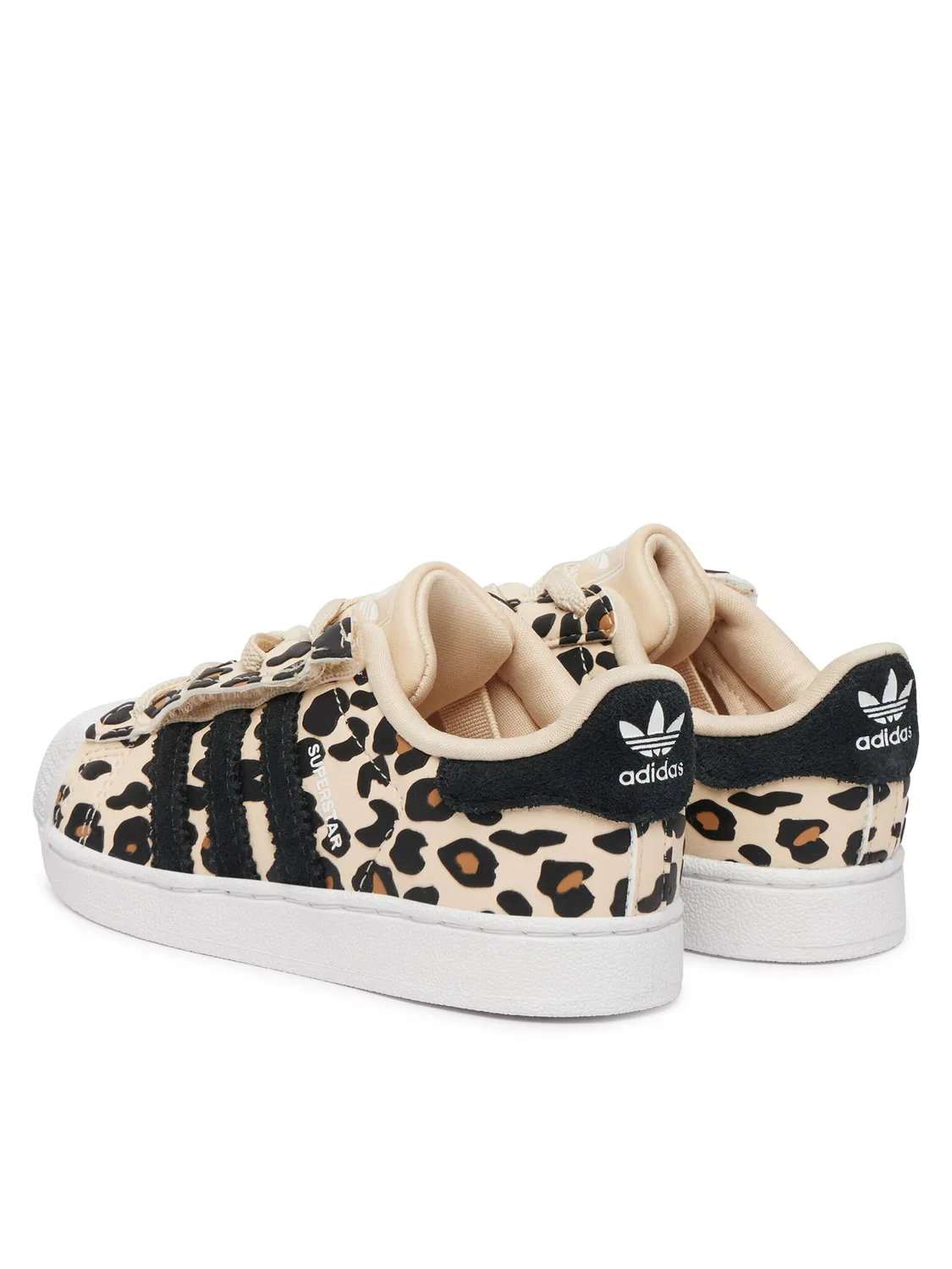 Кроссовки для девочки Superstar Comfort Closure Elastic Lace Adidas, бежевый — фото 3