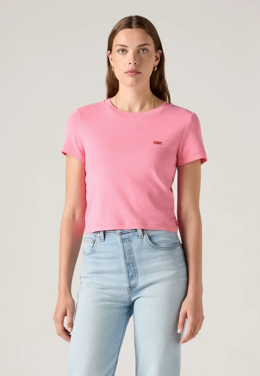 Базовая спортивная футболка - простая футболка Levi'S, Pink Cosmos — фото 2