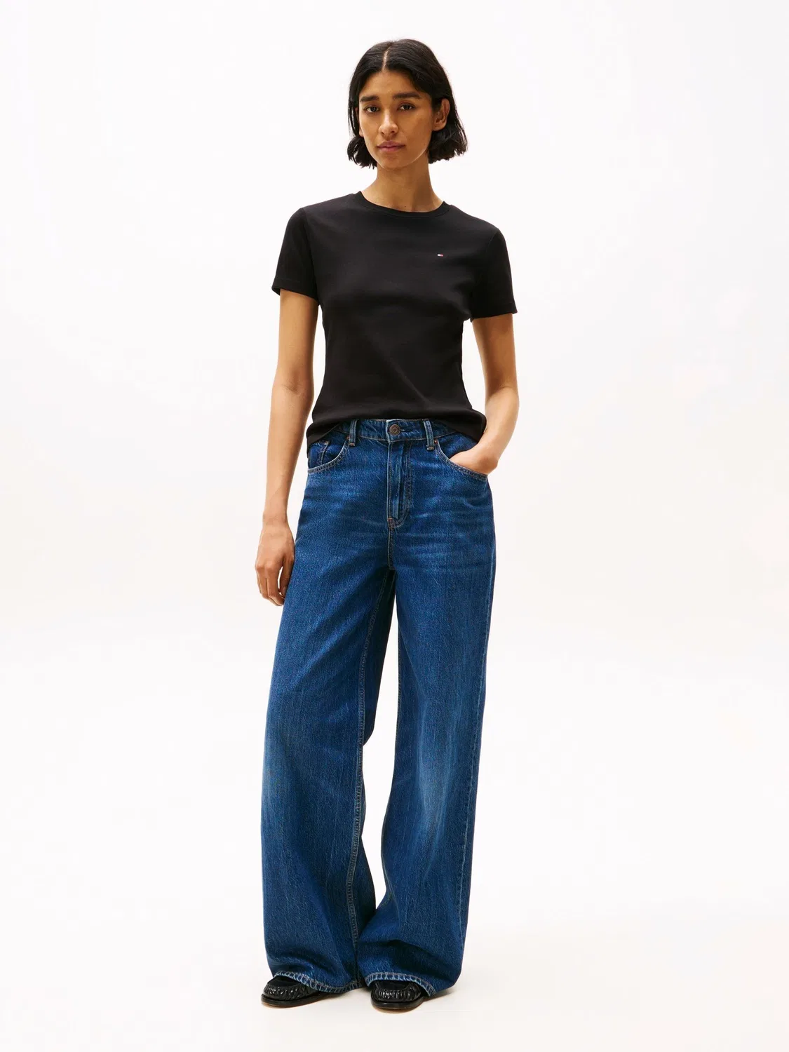 Футболка из хлопка, Slim Fit Tommy Hilfiger, черный — фото 3