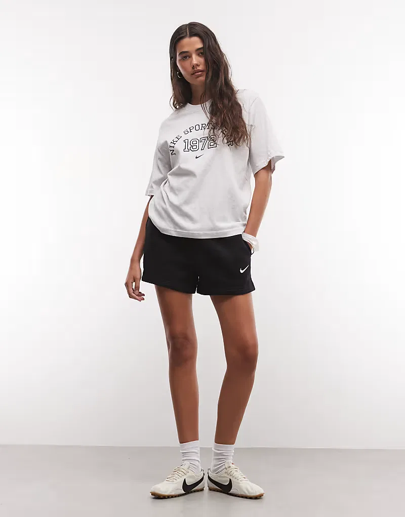 Шорты Nike Studio Fleece 4 дюйма, черный — фото 3