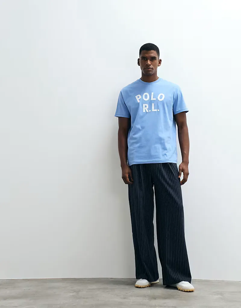 Классическая футболка Polo Ralph Lauren с логотипом, синий — фото 2