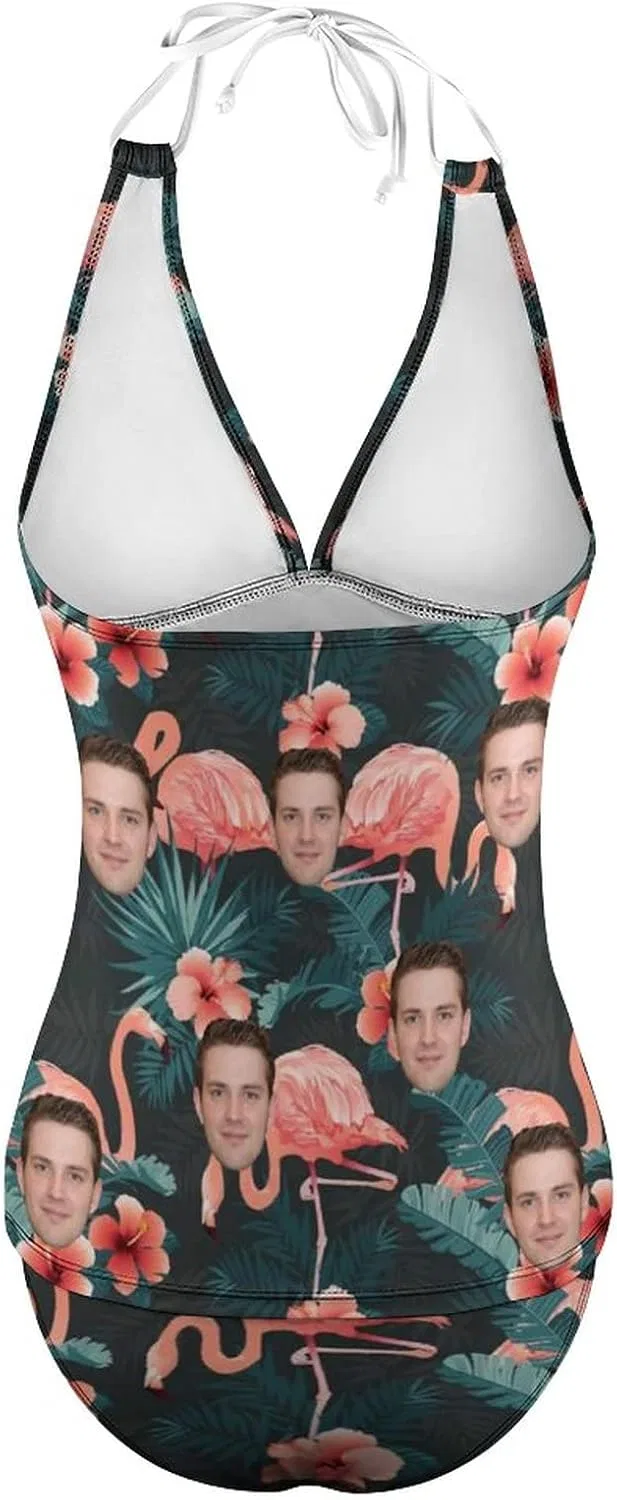 Женский бикини-танкини с принтом лица Flamingo Floral — фото 4