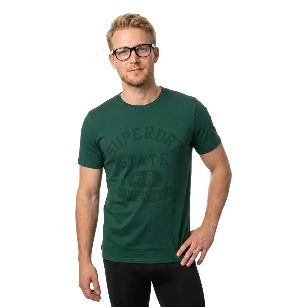 Мужская футболка с принтом Athletic Tonal Superdry, Green — фото 3