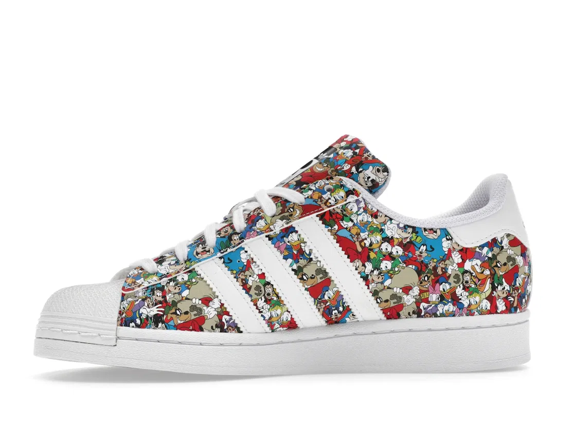 Детские кроссовки для мальчиков с принтом Adidas Superstar Adidas, Core Black Cloud White Wonder White — фото 3