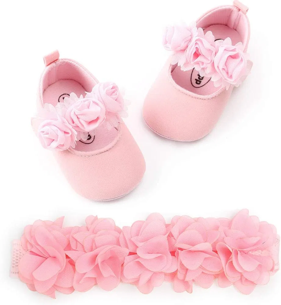 Детские туфли Мэри Джейн для девочек HsdsBebe, Flower Pink — фото 3