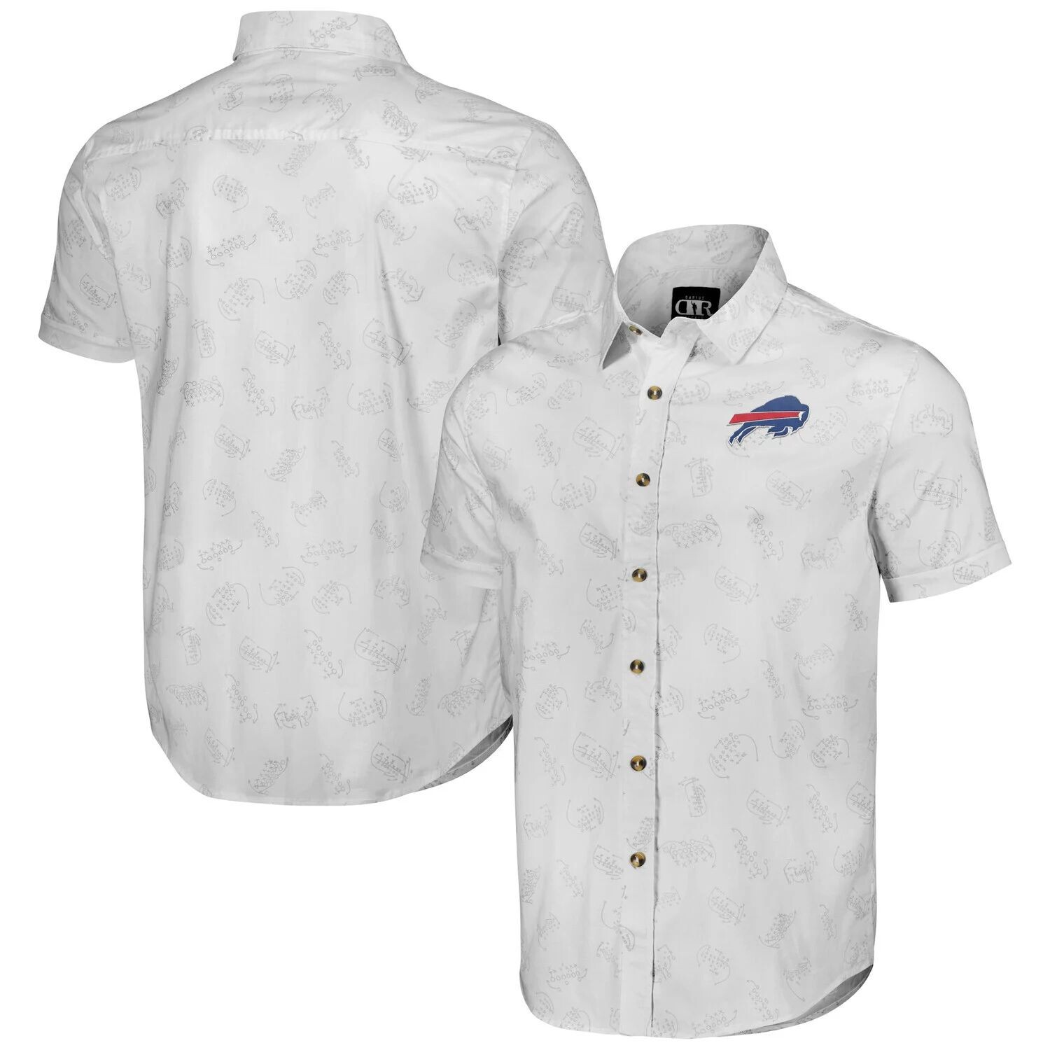 

Мужская коллекция NFL x Darius Rucker от Fanatics белая тканая рубашка на пуговицах с короткими рукавами Buffalo Bills
