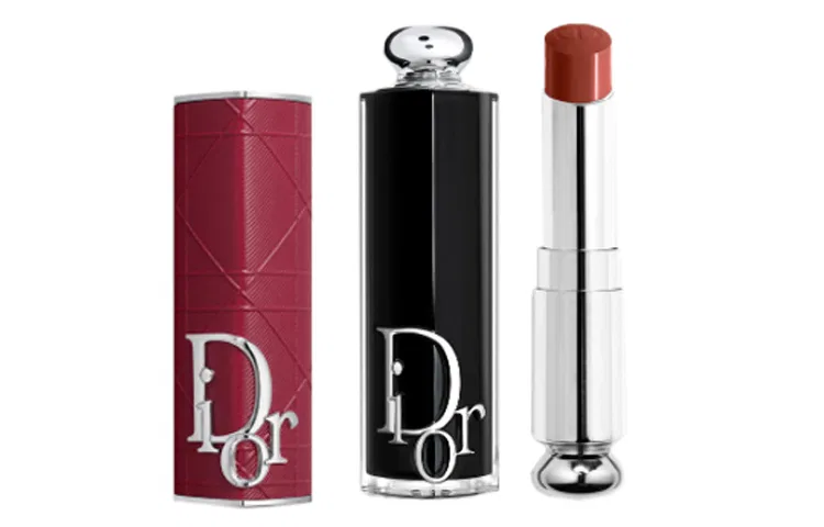 Женская помада матовая с узором Enchanting Lipstick Fashion Shell DIOR, Burgundy Wicker Pattern