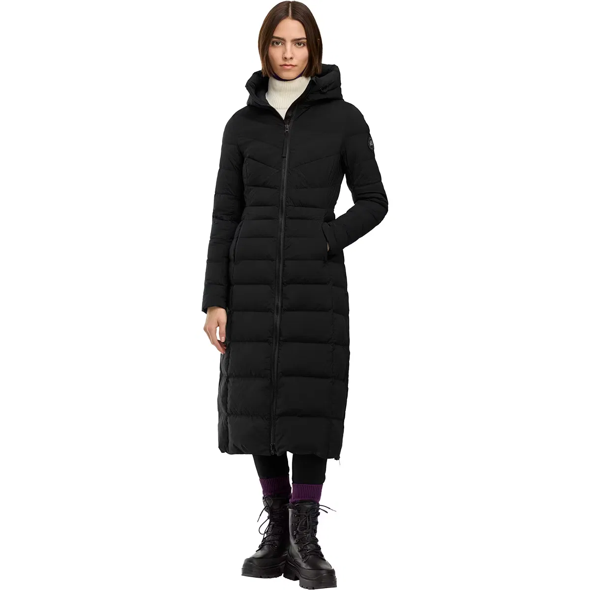 Женское длинное пальто Clair Long Coat Canada Goose, черный