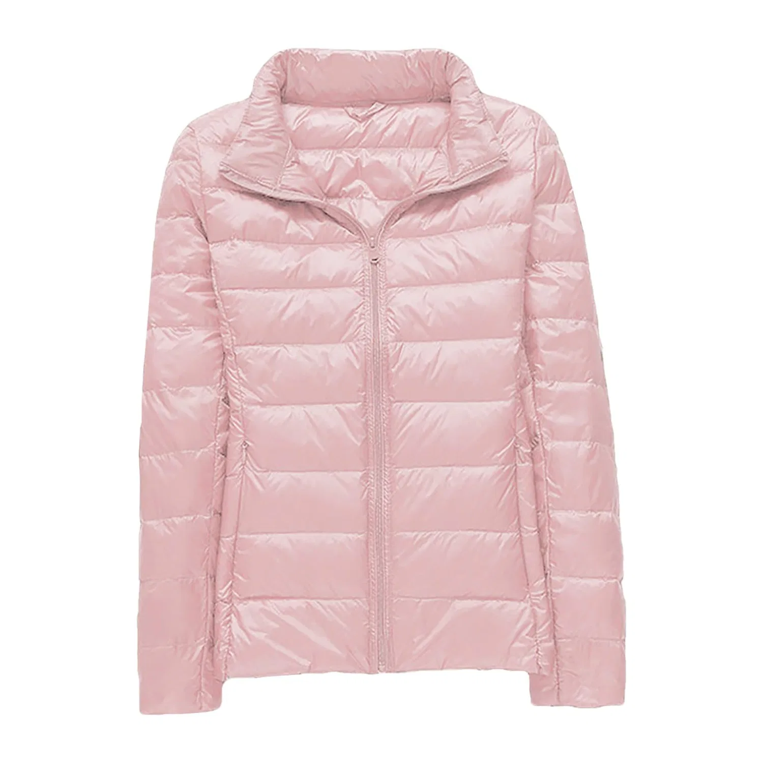 Женское зимнее стеганое пальто с молнией, Colore: Rosa — фото 2