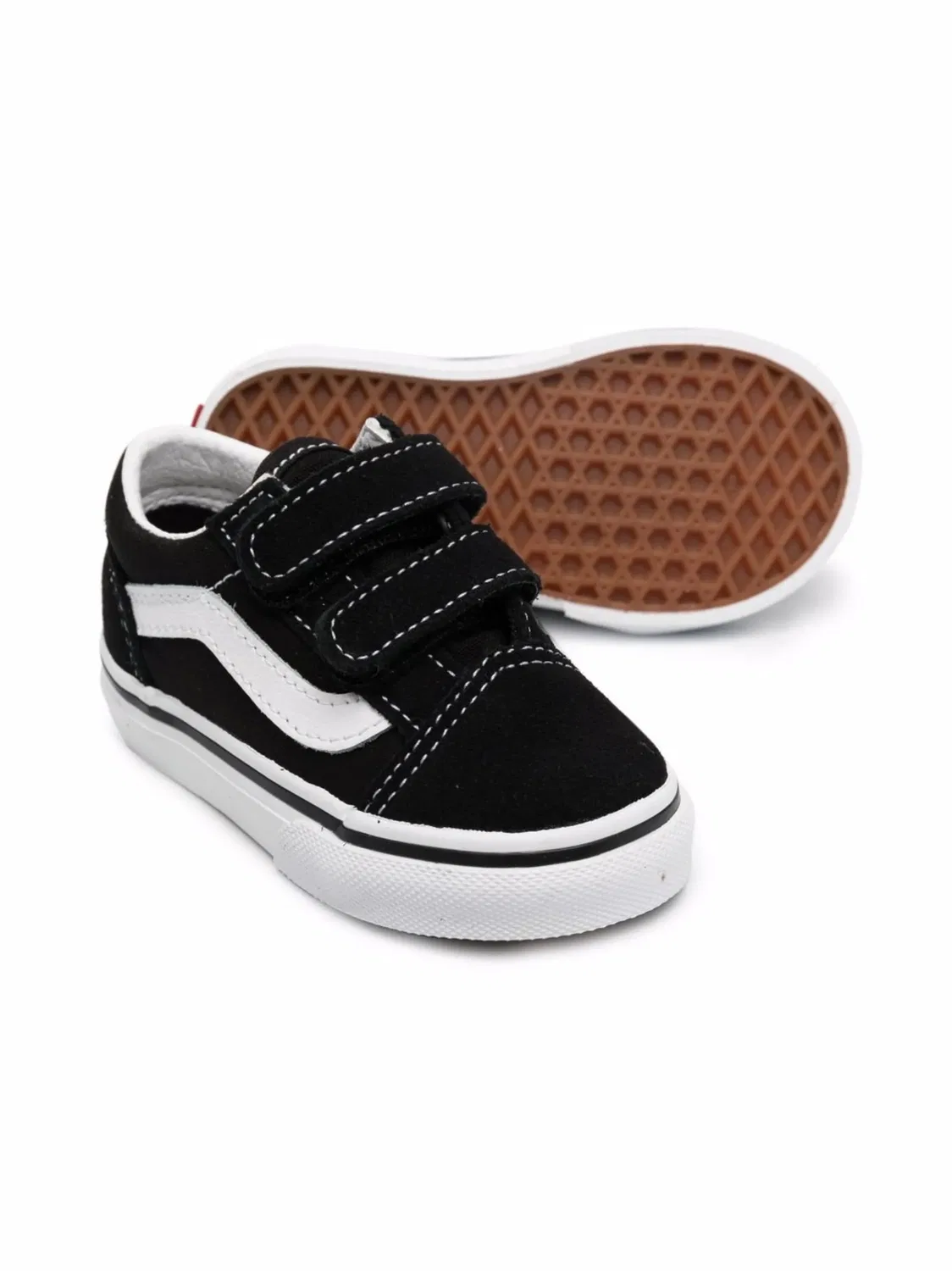 Кроссовки с ремешком на липучке Vans, черный — фото 2