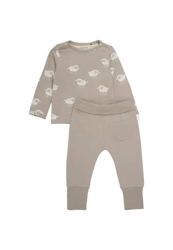 Комплект с принтом Set stroud Noppies simply taupe, коричневый
