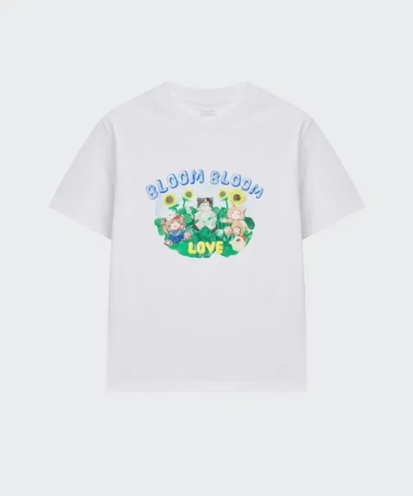 Футболка с коллаборацией Slocoster, Bloom Bloom Musinsa Standard Kids, белый — фото 3