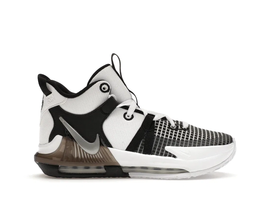 Детские кроссовки для баскетбола Nike LeBron Witness 7, White/Black/Black/Metallic Silver