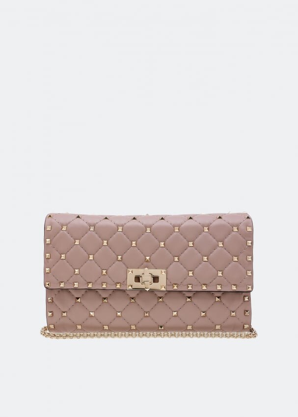

Клатч VALENTINO GARAVANI Rockstud Spike clutch, бежевый