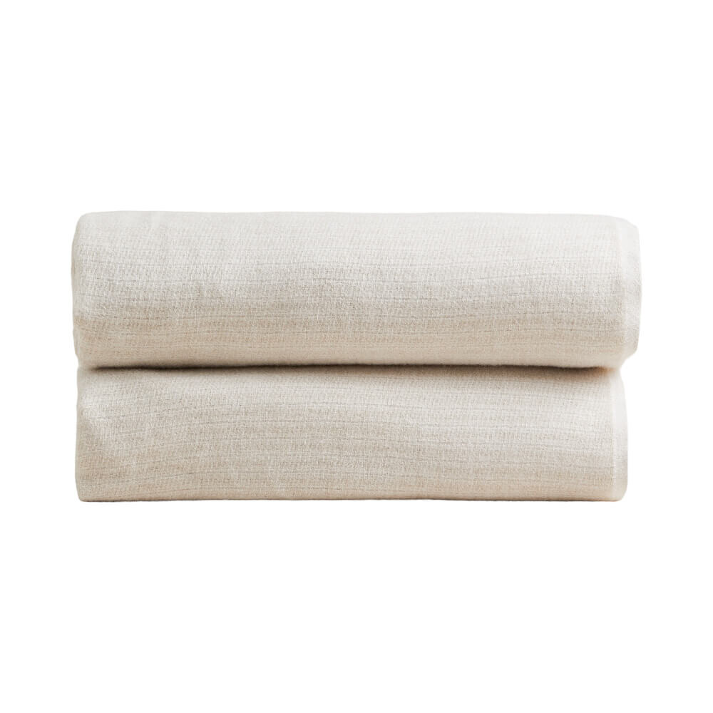 

Плед Zara Home Fringed Soft-touch, натуральный