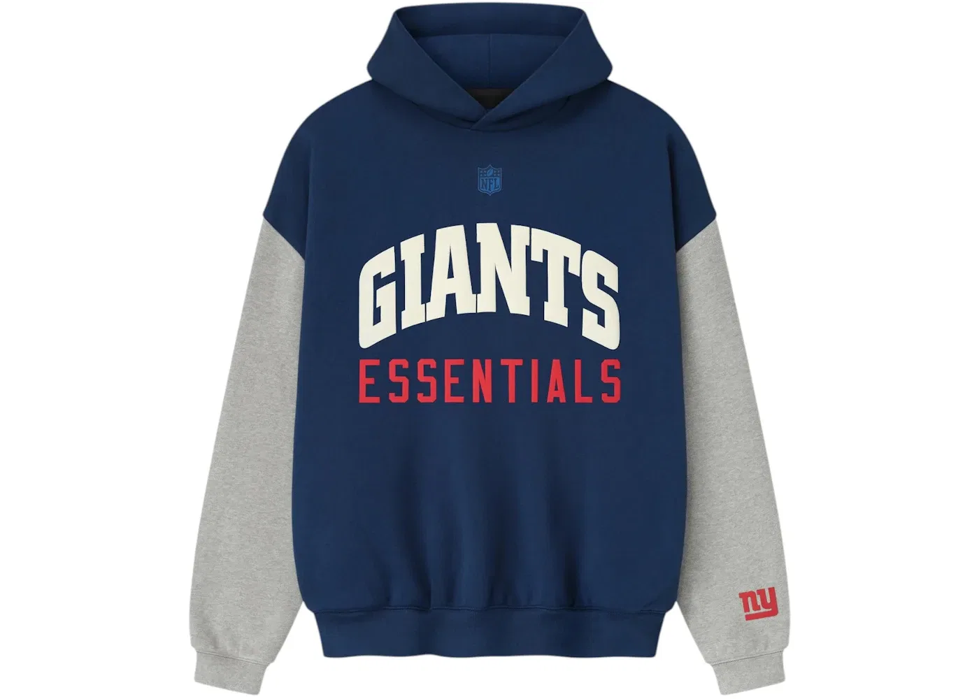Мужская худи с принтом Giants Sport Fear of God Essentials, Blue Estate/Concrete Heather