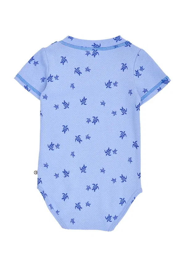 Боди с принтом Body Musli By Green Cotton, Azure Blue-shell Blue, синий — фото 2
