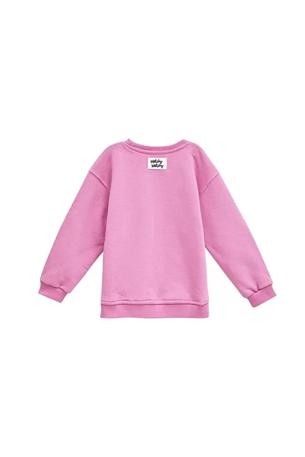Детские свитшот для девочек хлопковый Matchy Matchy, Pink — фото 3