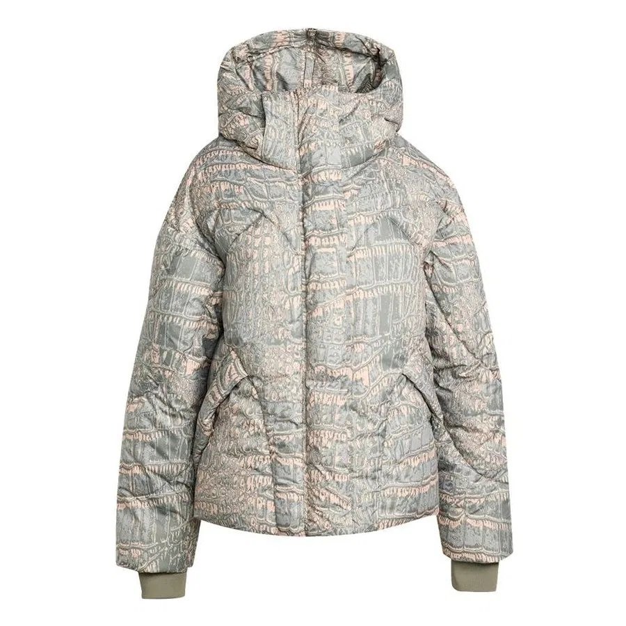 Женский зимний пуховик с капюшоном Stella McCartney adidas, Бежевый