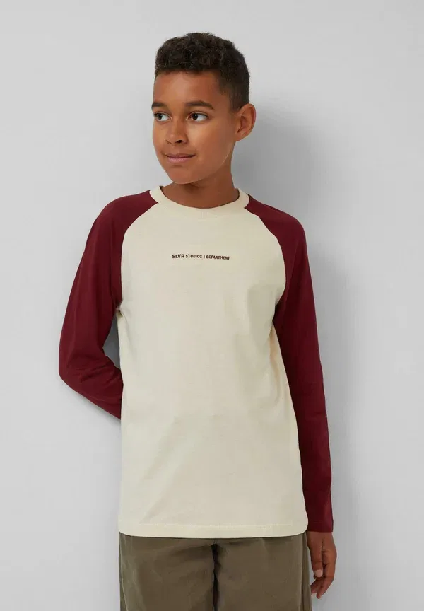 Лонгслив с принтом Long sleeved top S.Oliver, Bordeaux, бордовый — фото 2