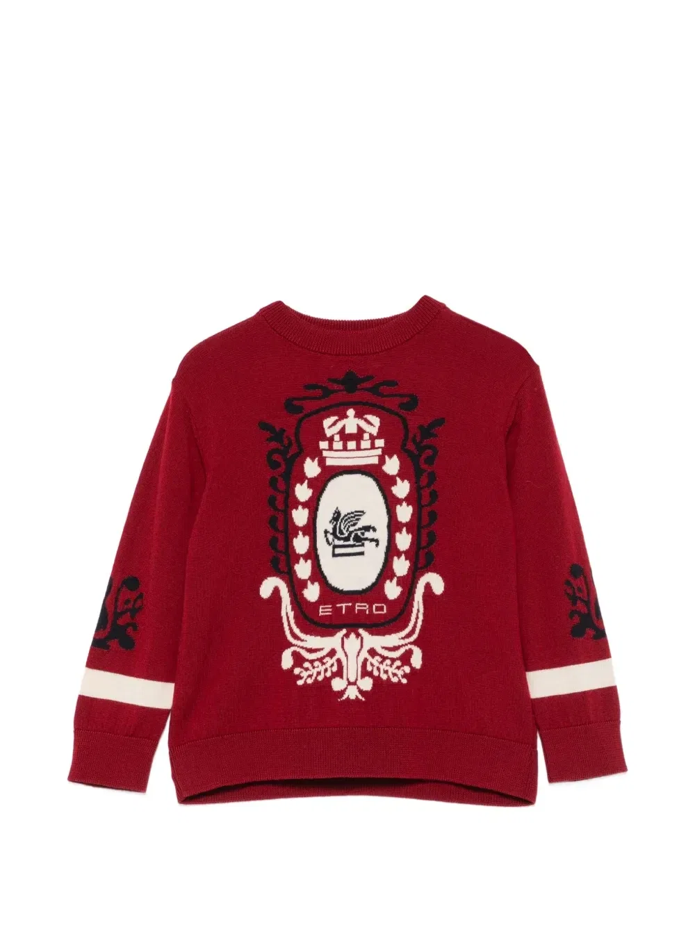 Джемпер с вышивкой в виде Пегаса Etro Kids, красный
