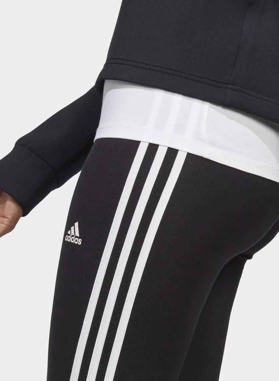 Леггинсы тренировочные с высокой посадкой Adidas, черный — фото 3